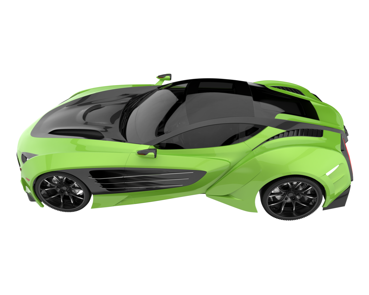Sport car isolated on transparent background. 3d rendering - illustration png