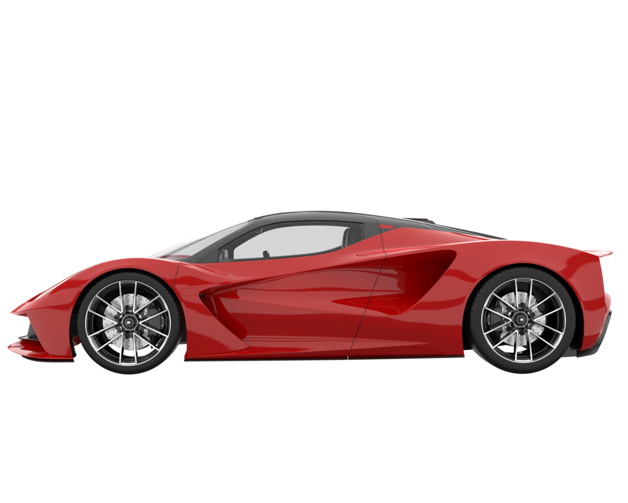 voiture de sport isolée sur fond transparent. rendu 3d - illustration png