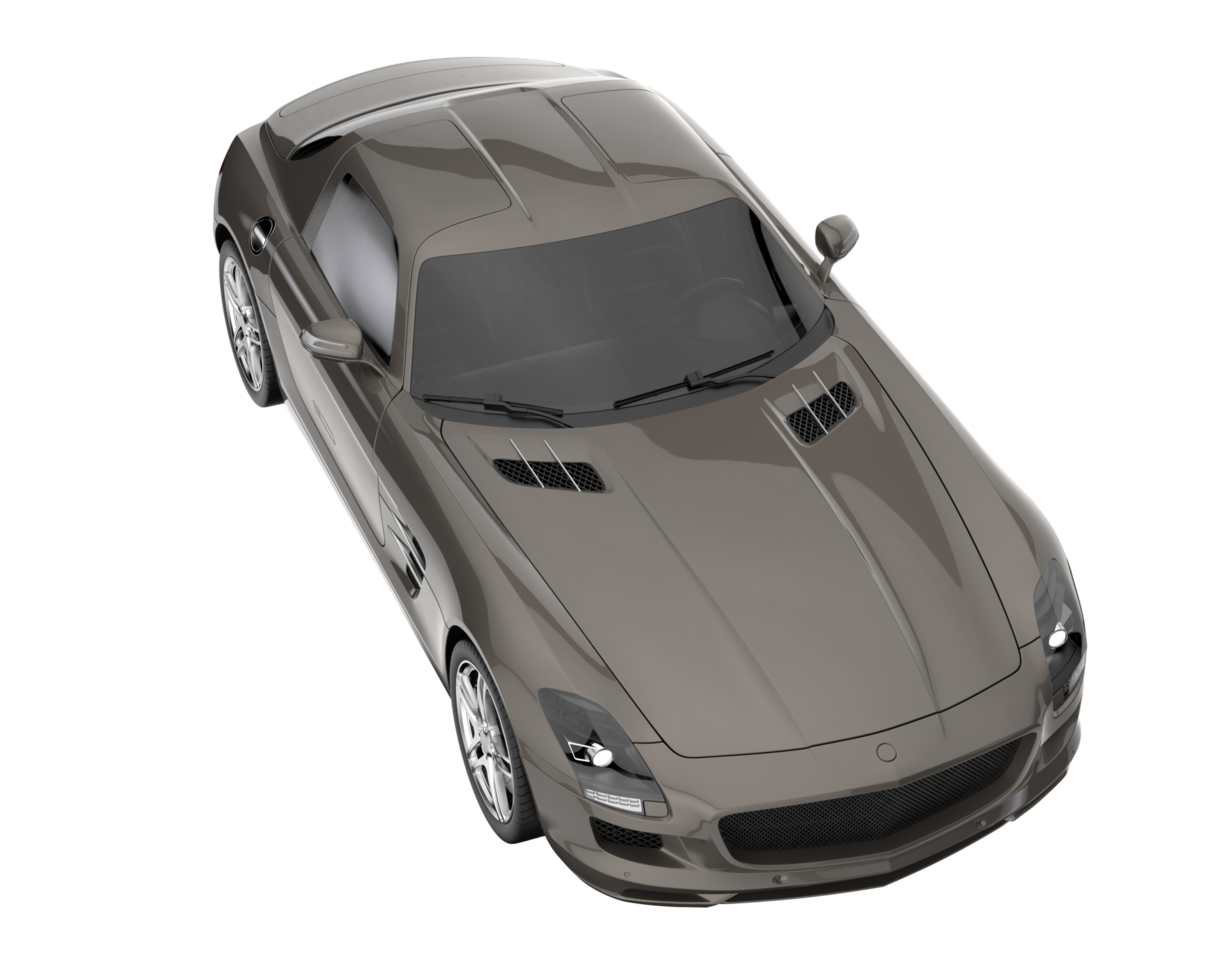 Sport car isolated on transparent background. 3d rendering - illustration png