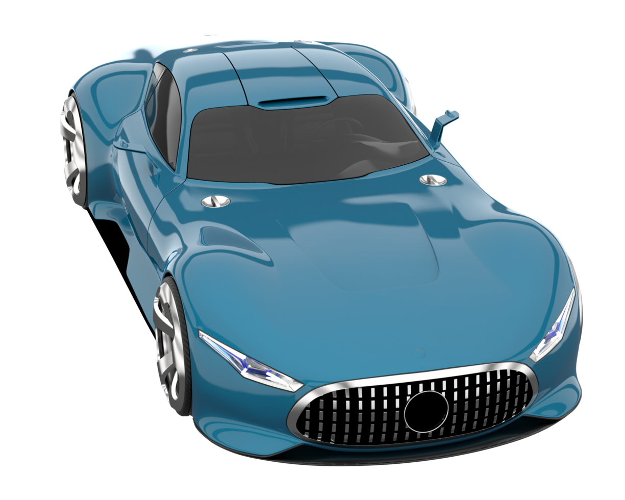 Sport car isolated on transparent background. 3d rendering - illustration png