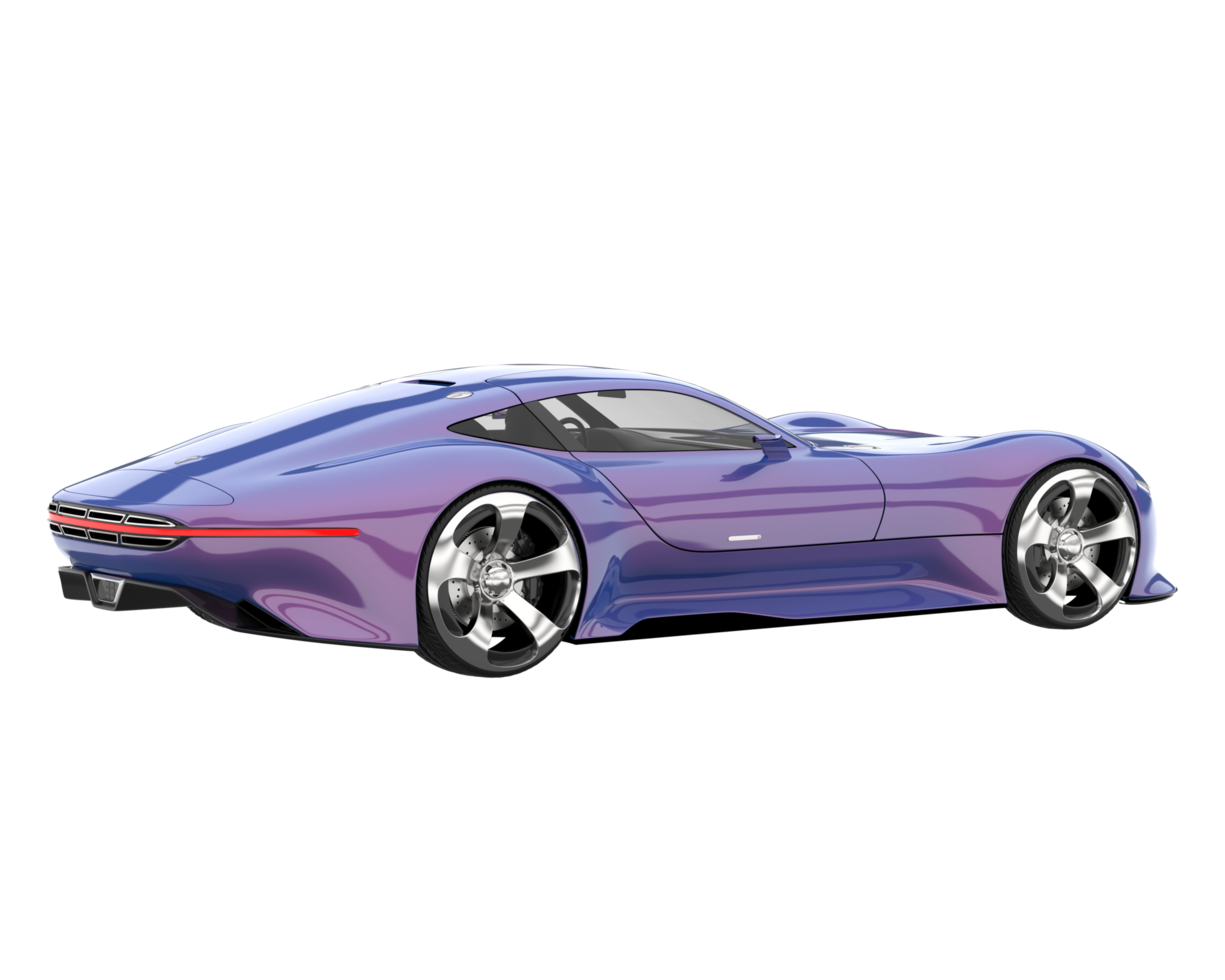 coche deportivo aislado sobre fondo transparente. Representación 3d - ilustración png