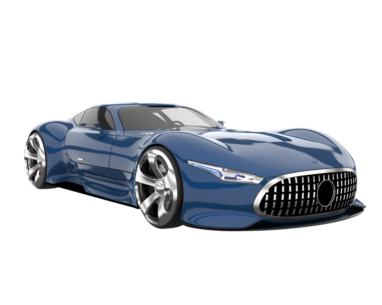 Sport car isolated on transparent background. 3d rendering - illustration png