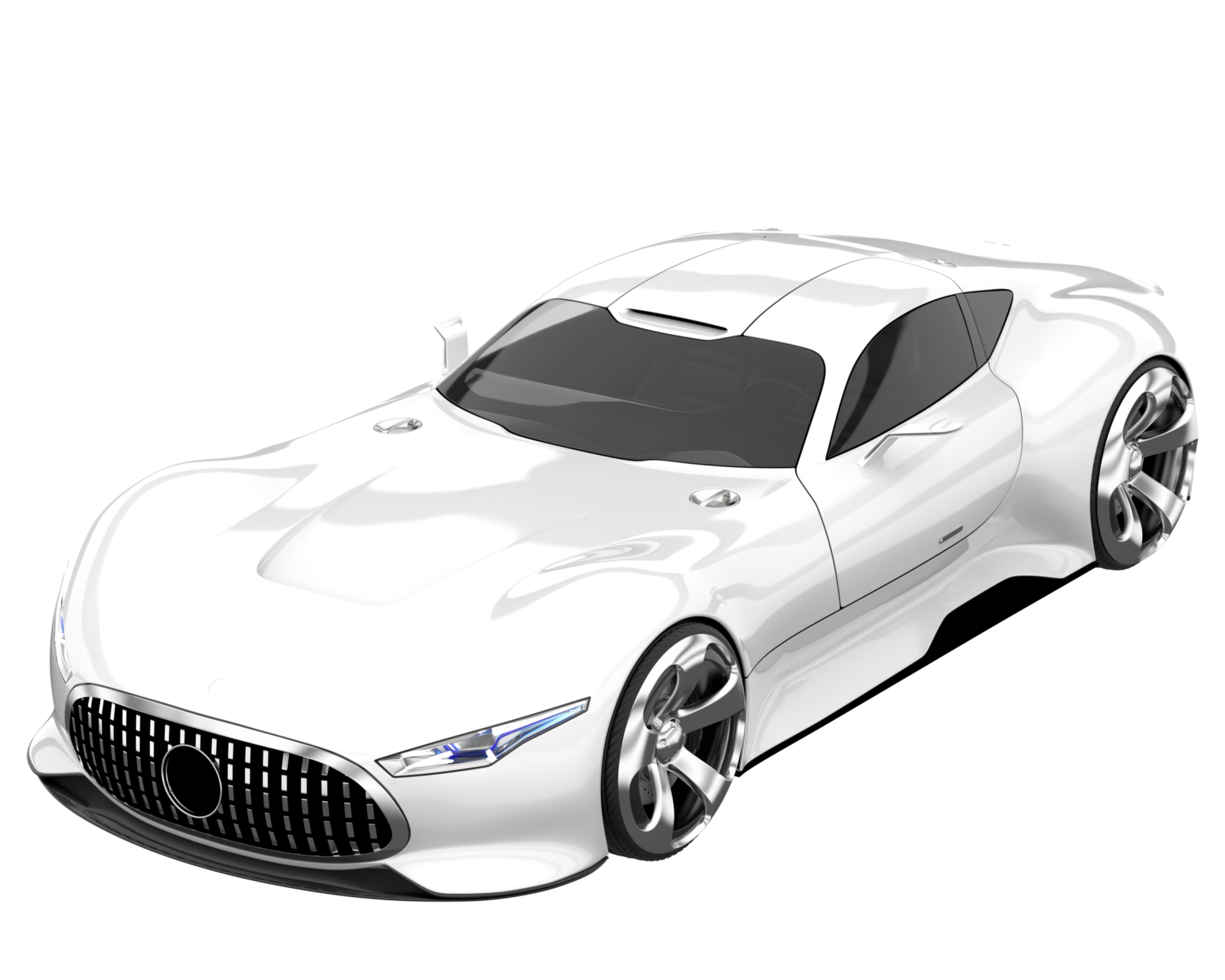 Sport car isolated on transparent background. 3d rendering - illustration png