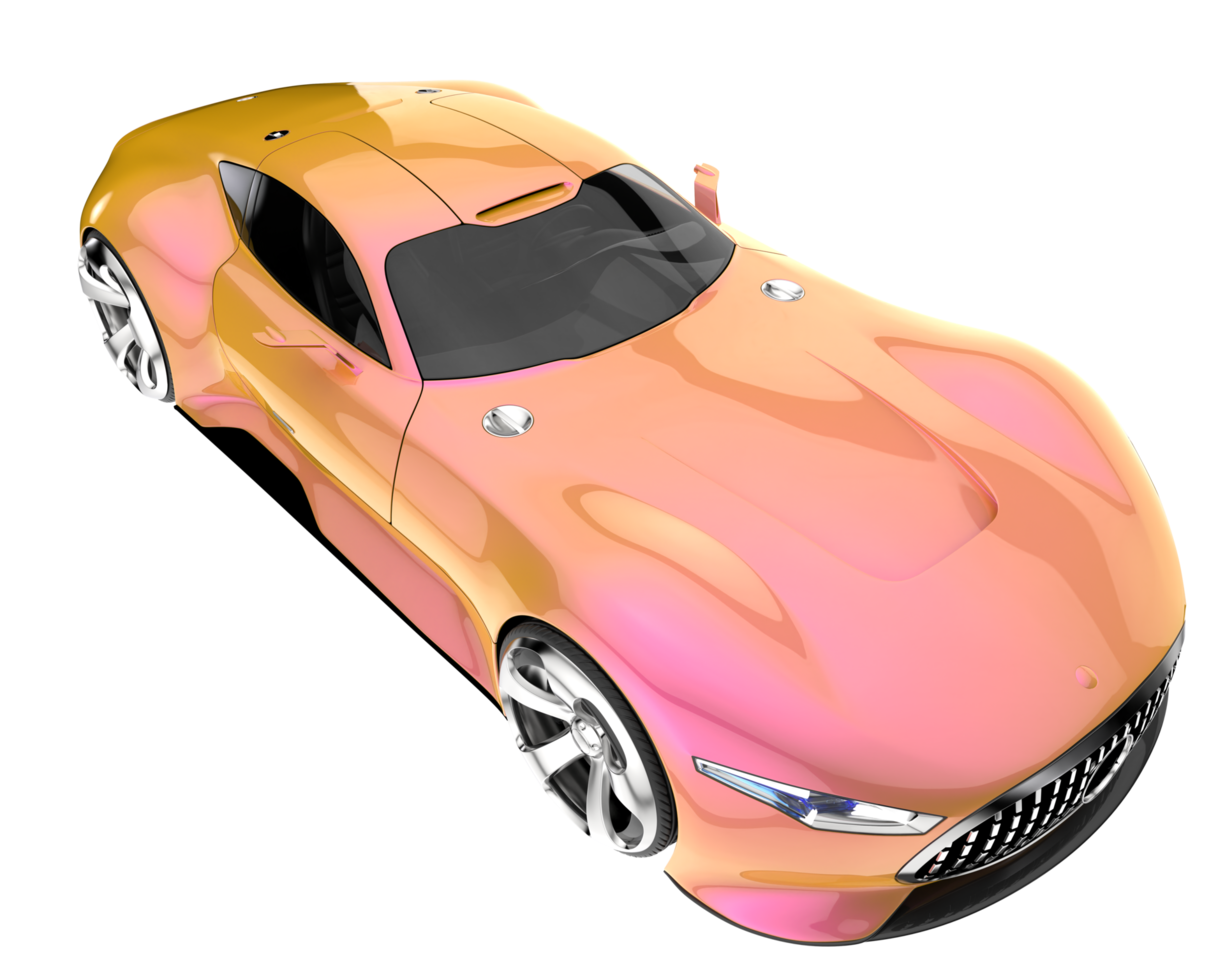Sport car isolated on transparent background. 3d rendering - illustration png