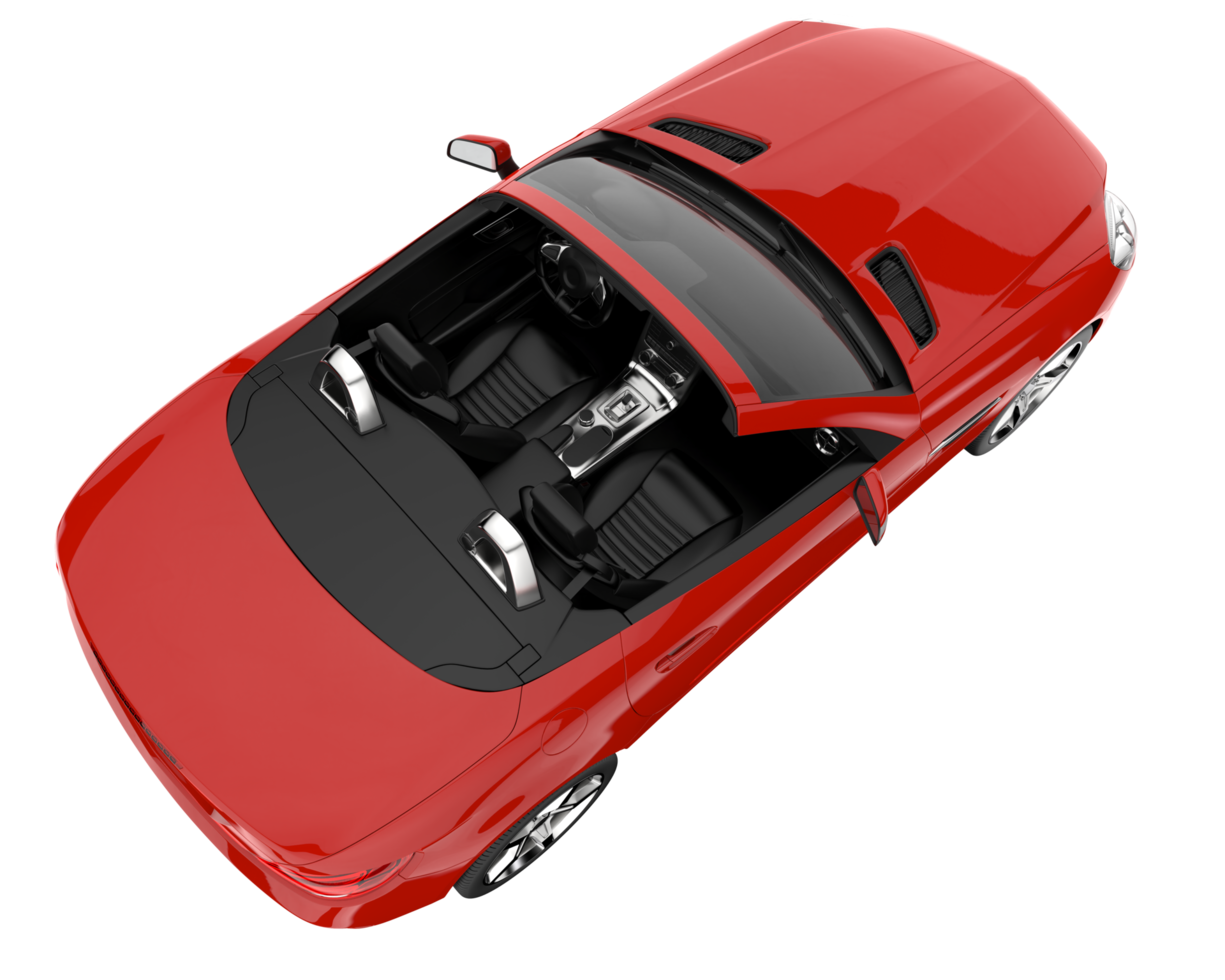 Sport car isolated on transparent background. 3d rendering - illustration png