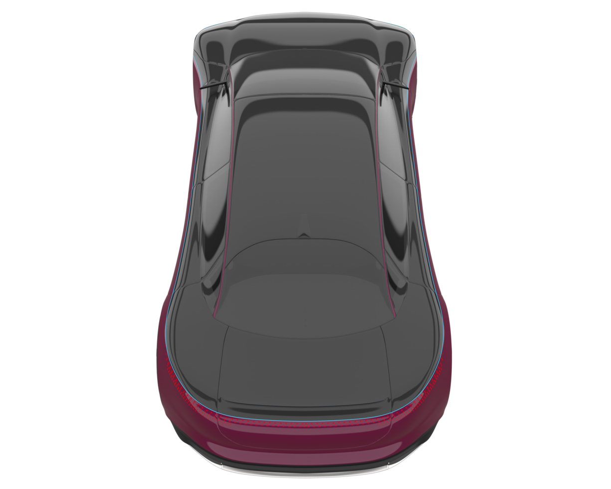 voiture de sport isolée sur fond transparent. rendu 3d - illustration png