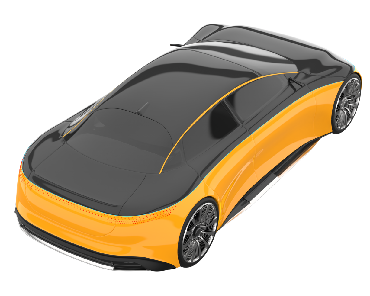 Sport car isolated on transparent background. 3d rendering - illustration png