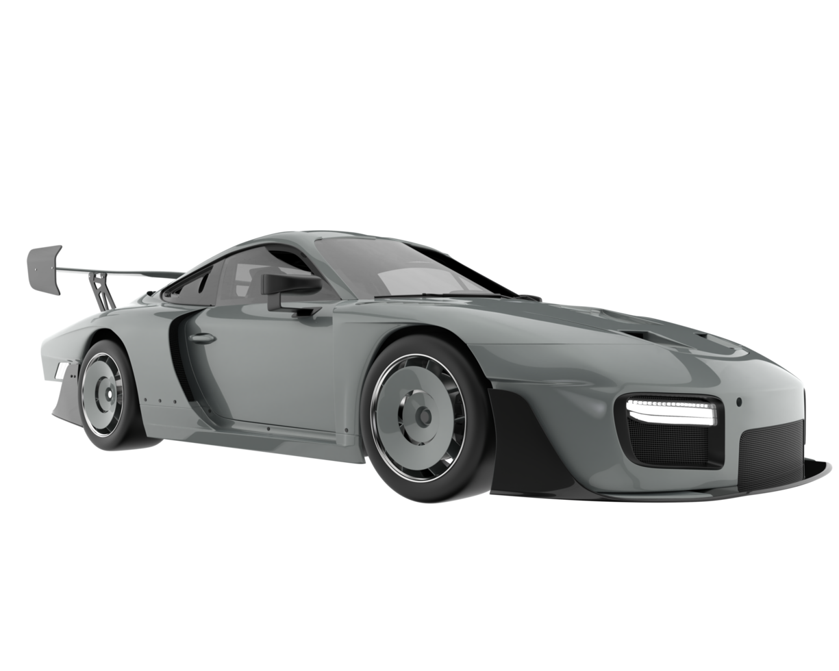 voiture de sport isolée sur fond transparent. rendu 3d - illustration png