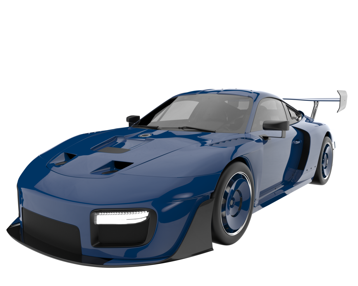 Sport car isolated on transparent background. 3d rendering - illustration png