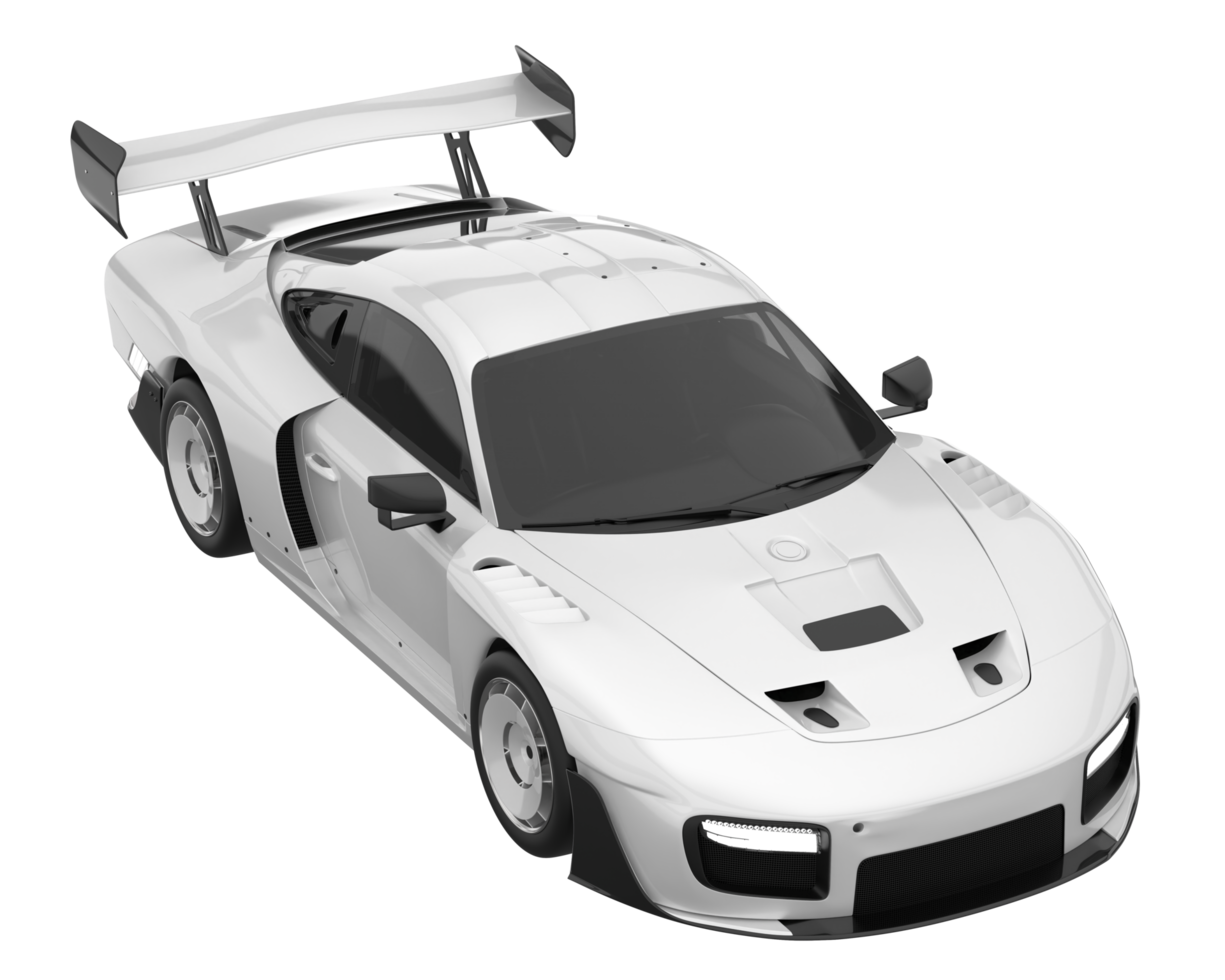 voiture de sport isolée sur fond transparent. rendu 3d - illustration png