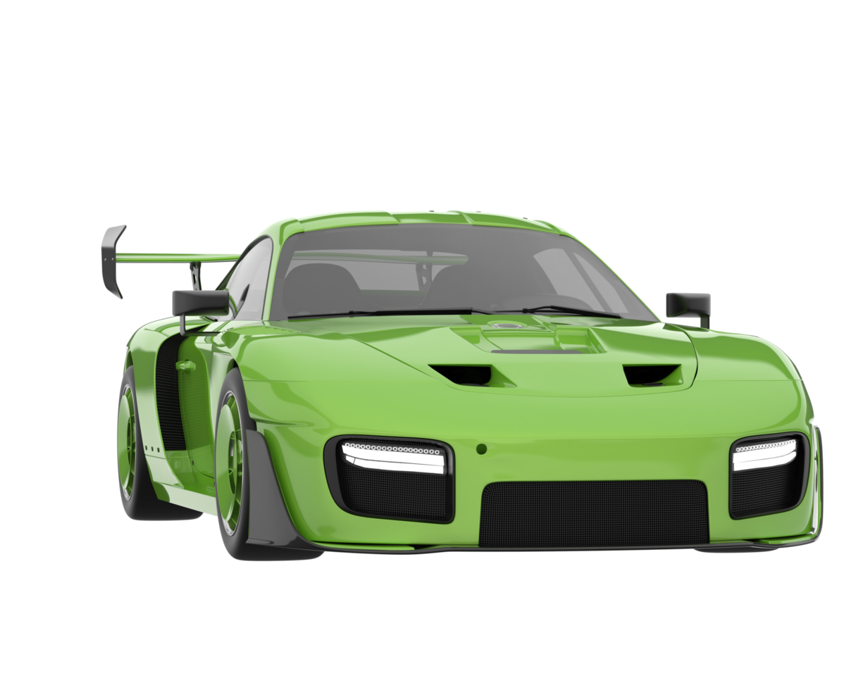 Sport car isolated on transparent background. 3d rendering - illustration png