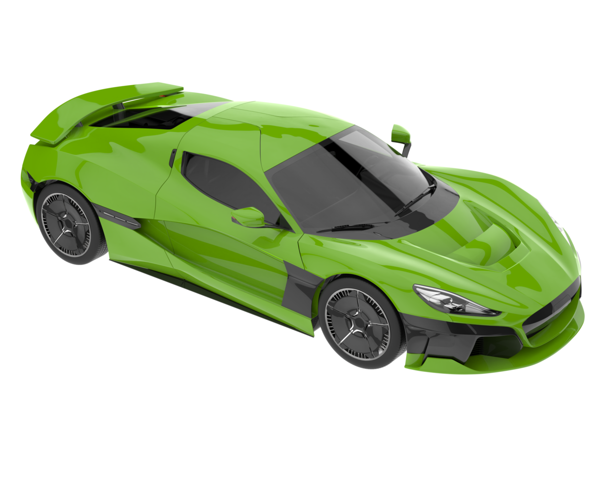 Sport car isolated on transparent background. 3d rendering - illustration png