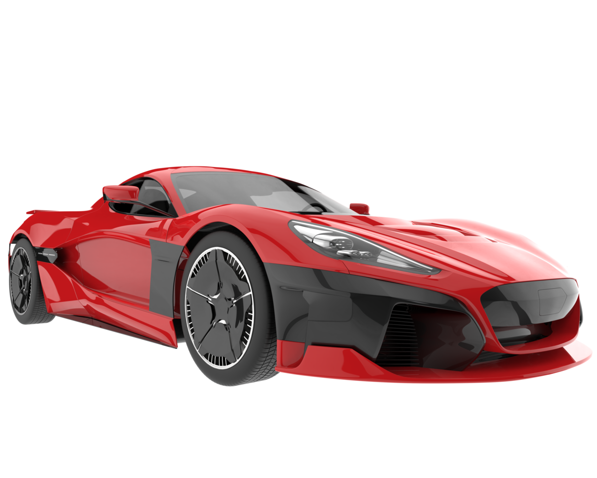 Sport car isolated on transparent background. 3d rendering - illustration png