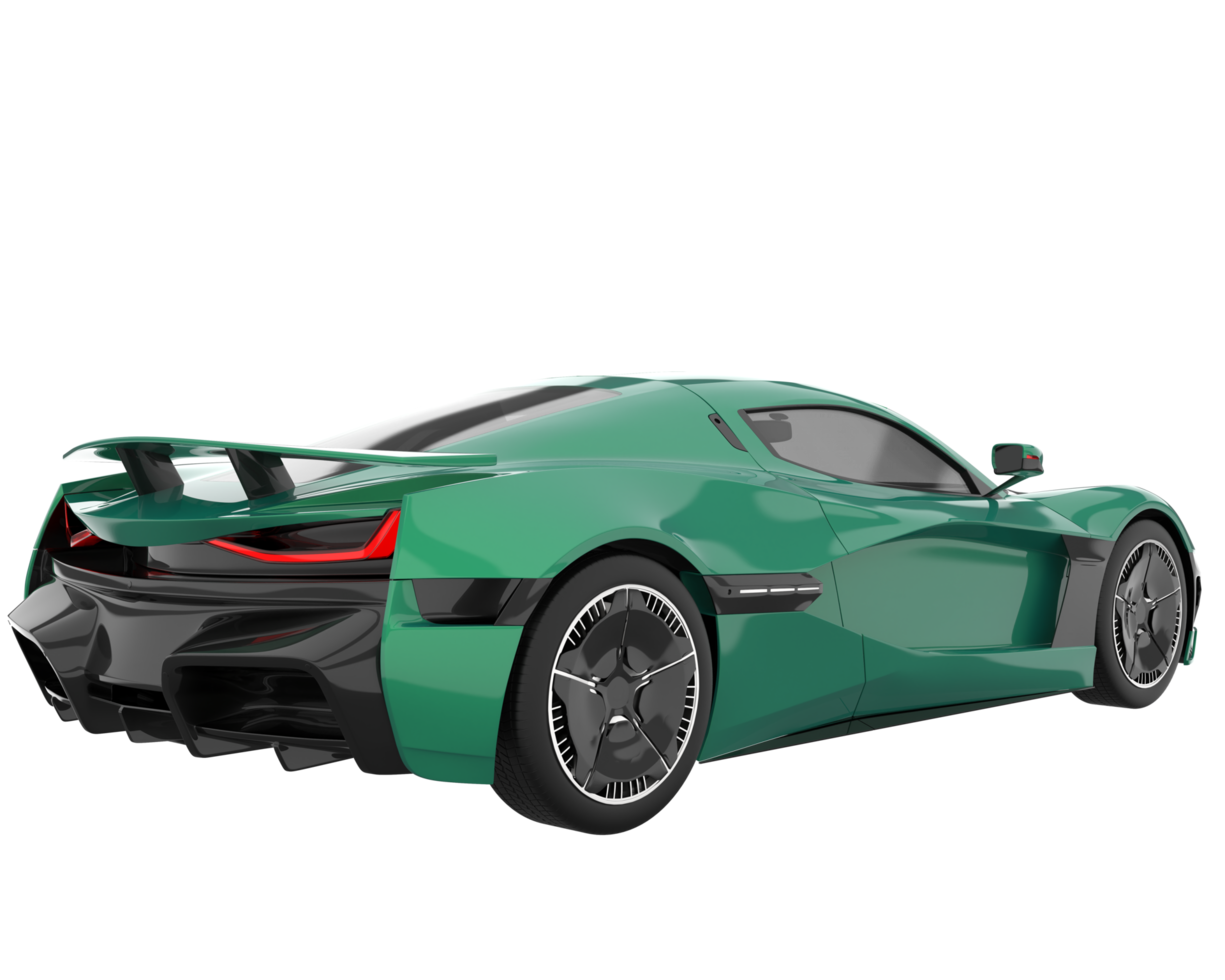 Sport car isolated on transparent background. 3d rendering - illustration png