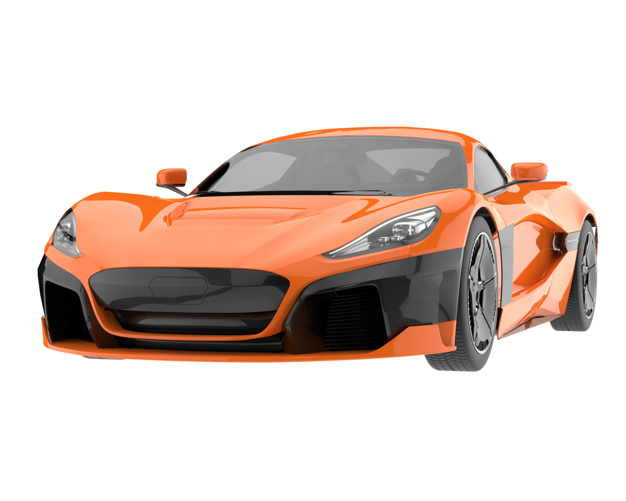 Sport car isolated on transparent background. 3d rendering - illustration png