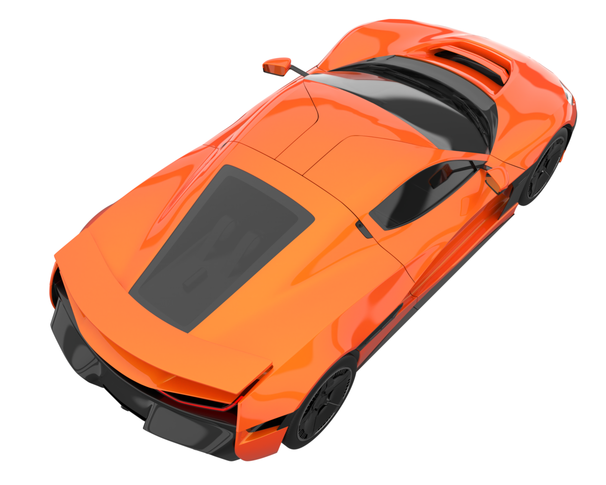 Sport car isolated on transparent background. 3d rendering - illustration png