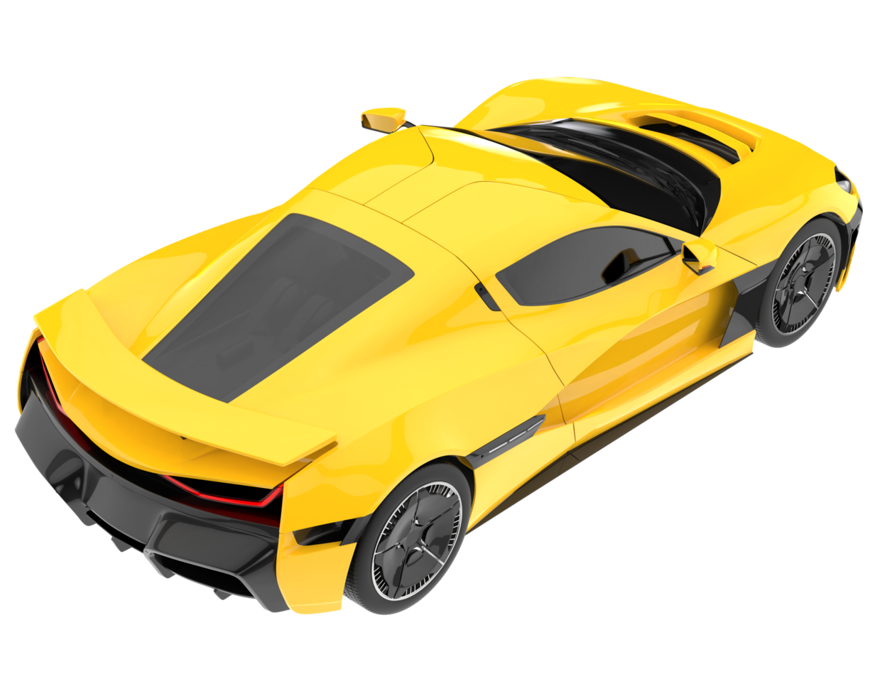 Sport car isolated on transparent background. 3d rendering - illustration png