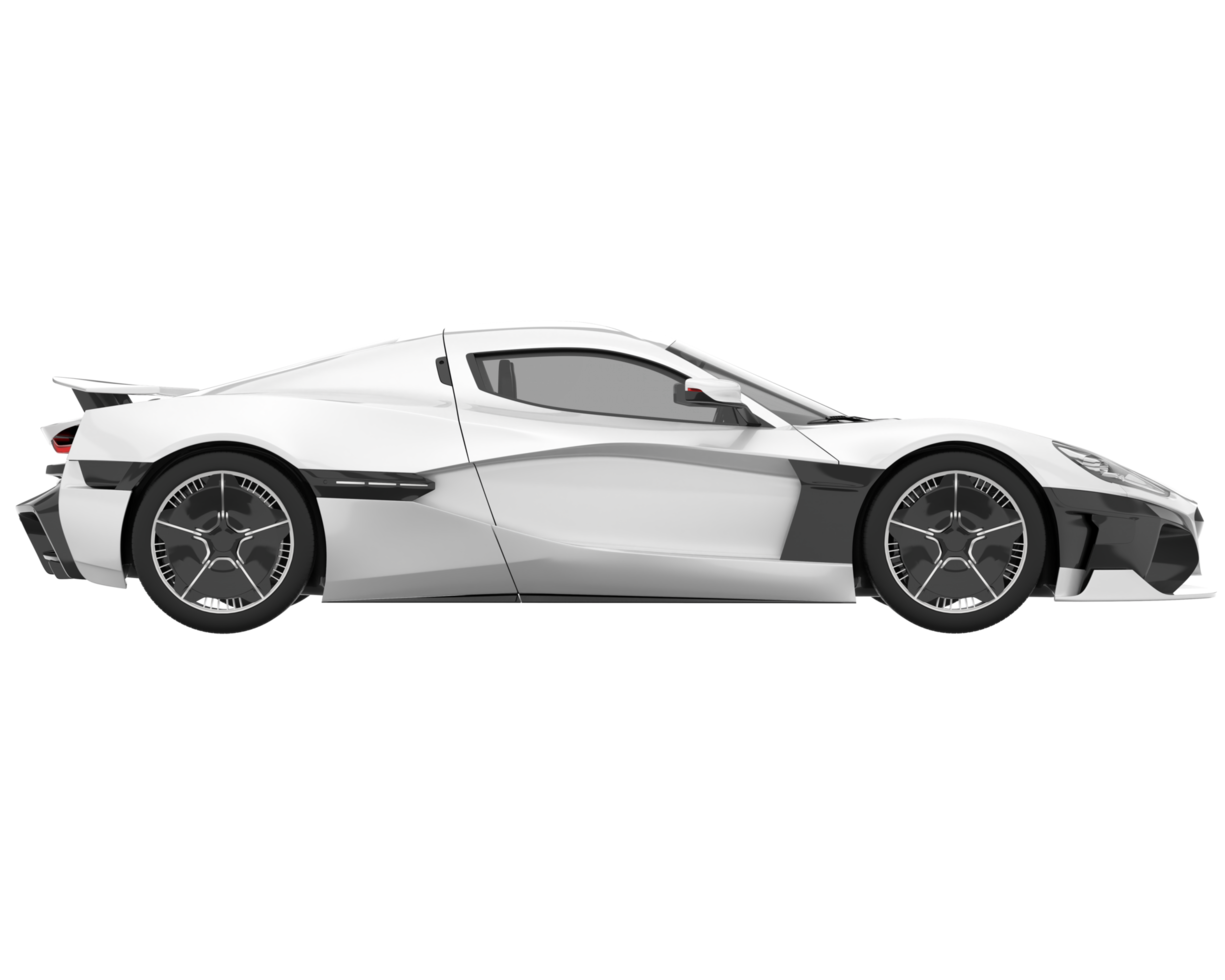 Sport car isolated on transparent background. 3d rendering - illustration png