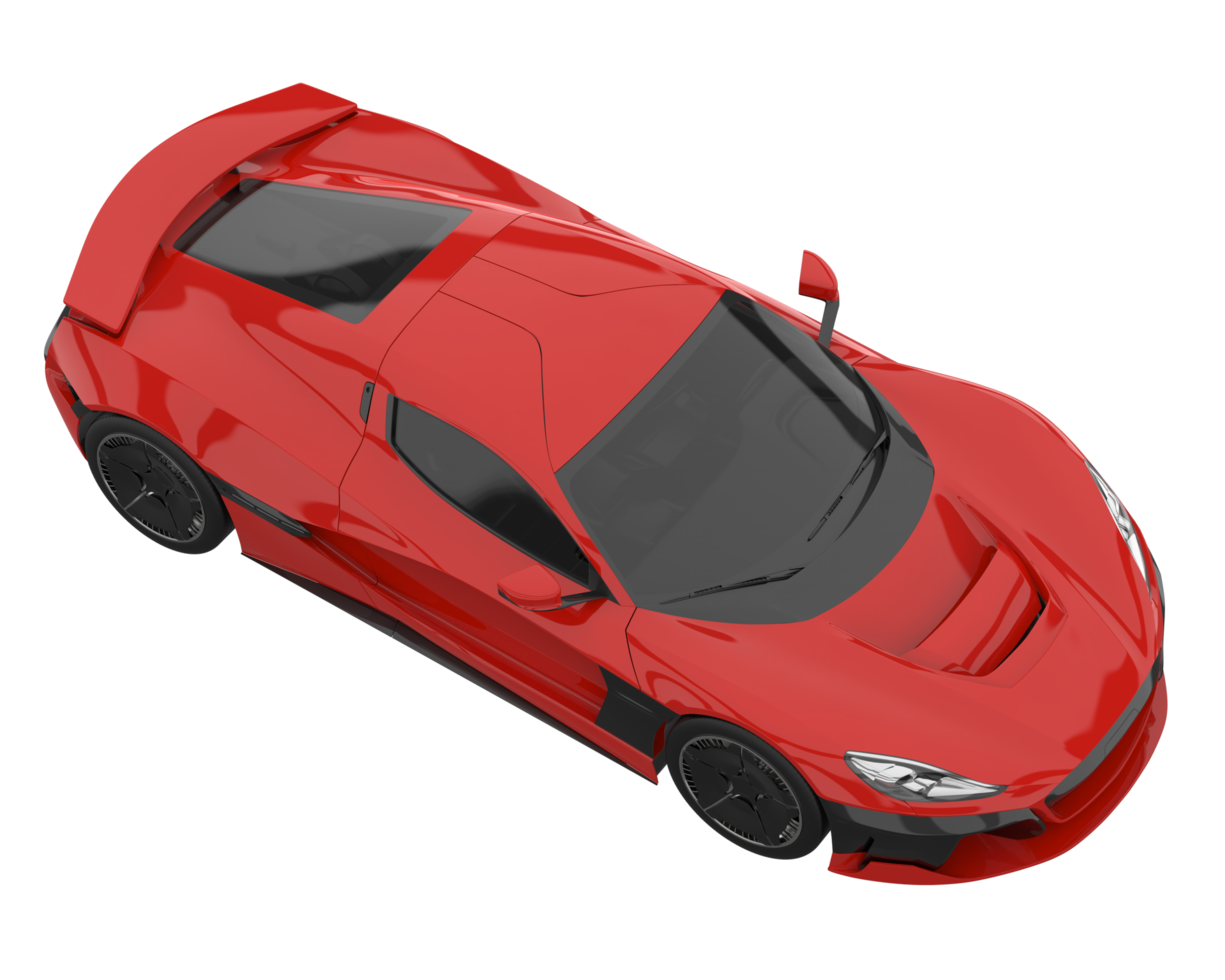 Sport car isolated on transparent background. 3d rendering - illustration png