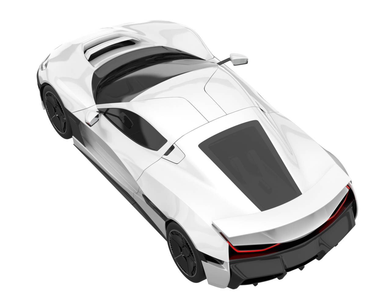 Sport car isolated on transparent background. 3d rendering - illustration png