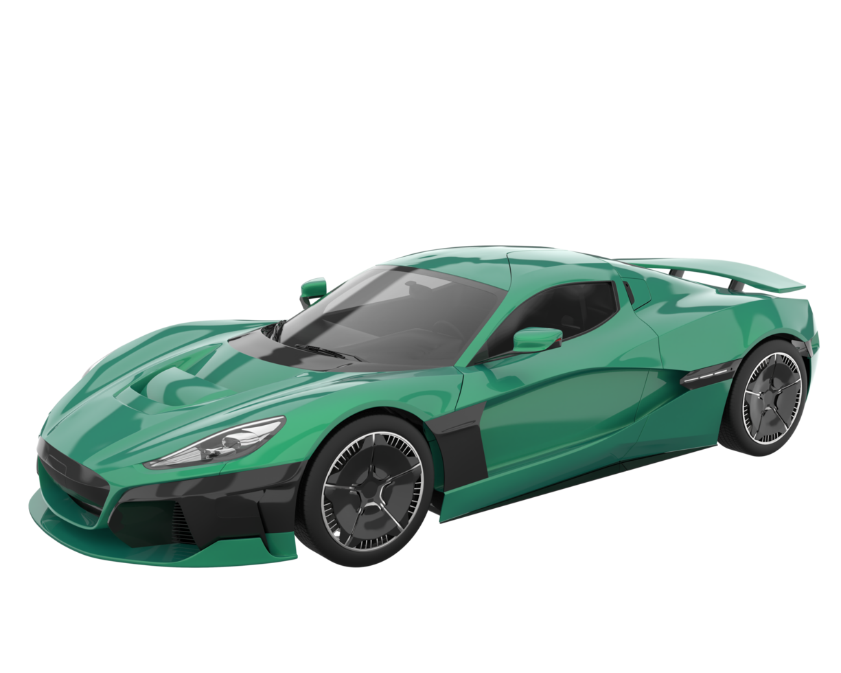 Sport car isolated on transparent background. 3d rendering - illustration png
