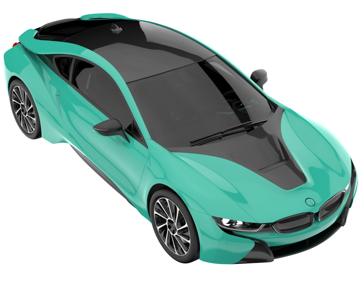 Sport car isolated on transparent background. 3d rendering - illustration png