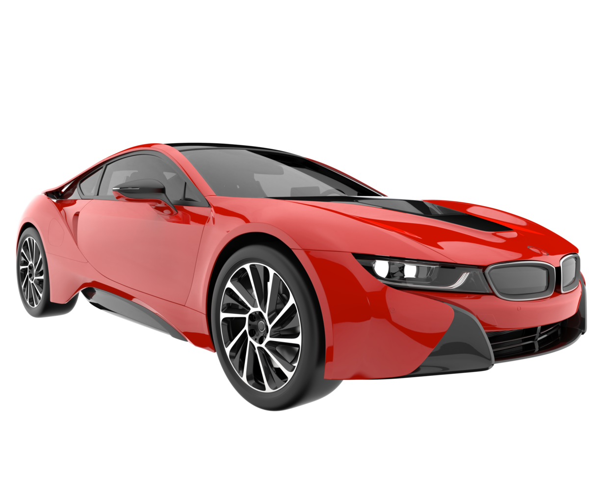 Sport car isolated on transparent background. 3d rendering - illustration png