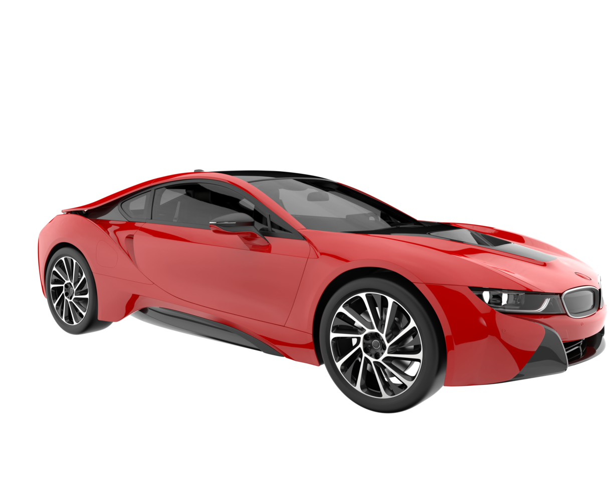 Sport car isolated on transparent background. 3d rendering - illustration png