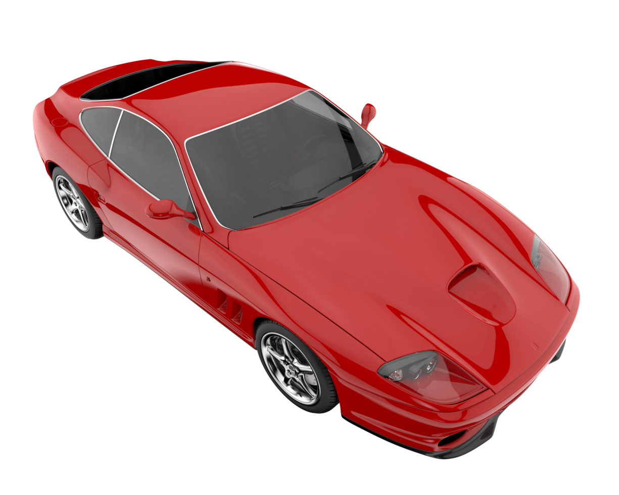 voiture de sport isolée sur fond transparent. rendu 3d - illustration png