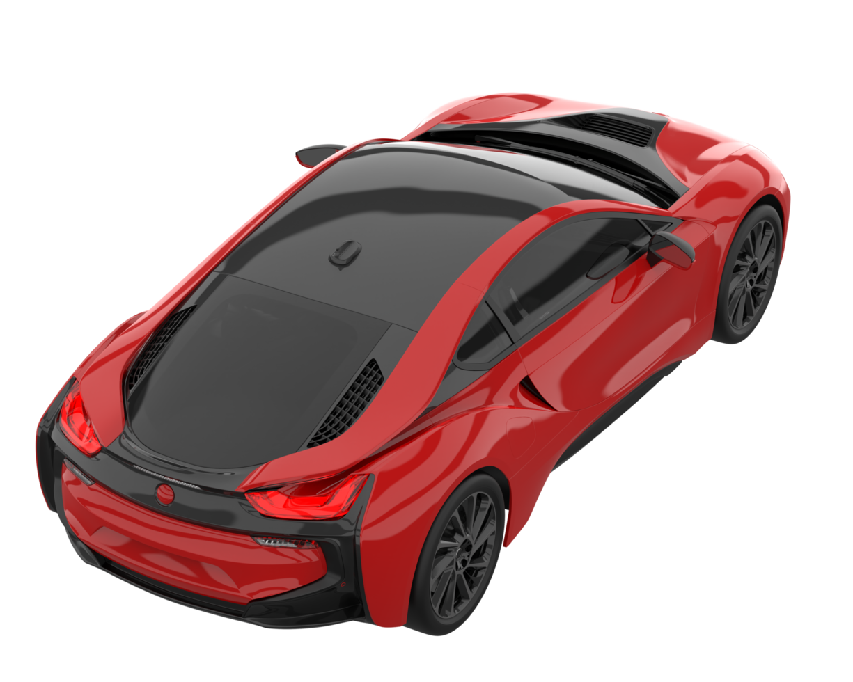 Sport car isolated on transparent background. 3d rendering - illustration png