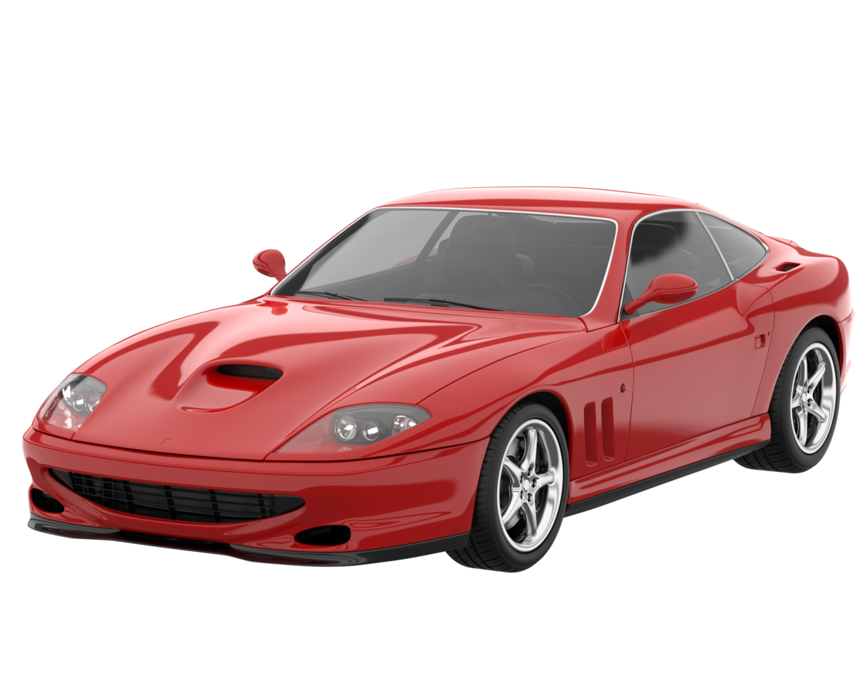 Sport car isolated on transparent background. 3d rendering - illustration png