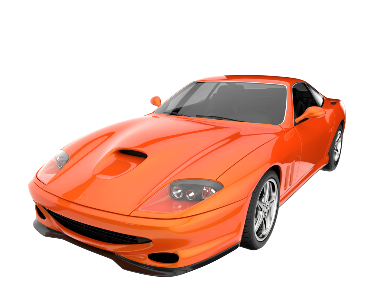 Sport car isolated on transparent background. 3d rendering - illustration png