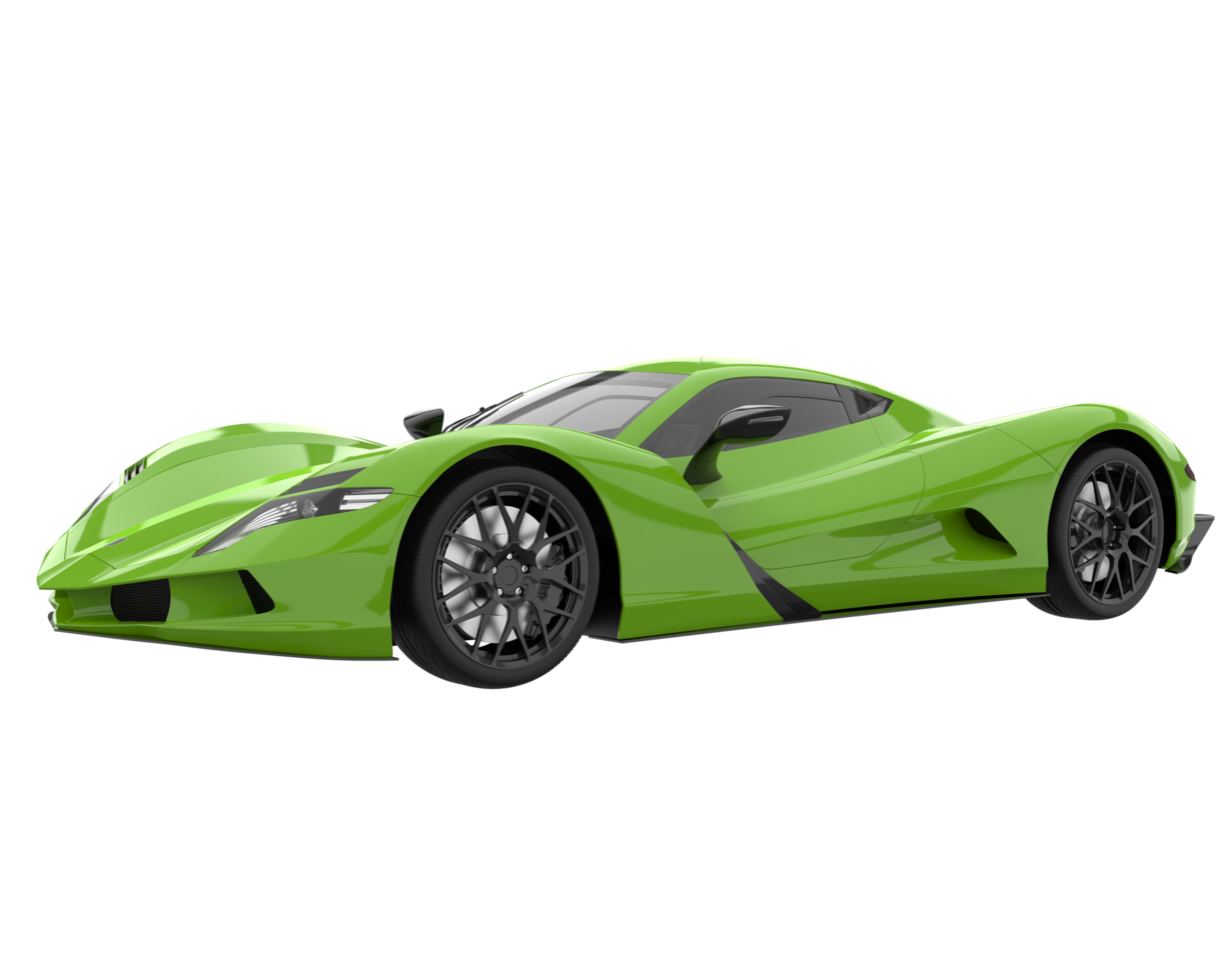 Sport car isolated on transparent background. 3d rendering - illustration png