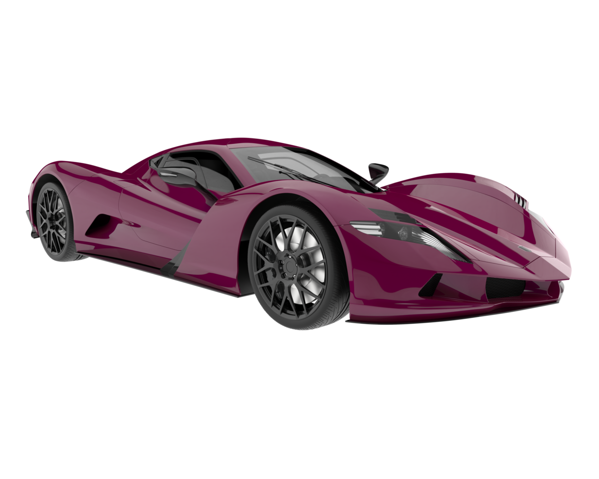 Sport car isolated on transparent background. 3d rendering - illustration png