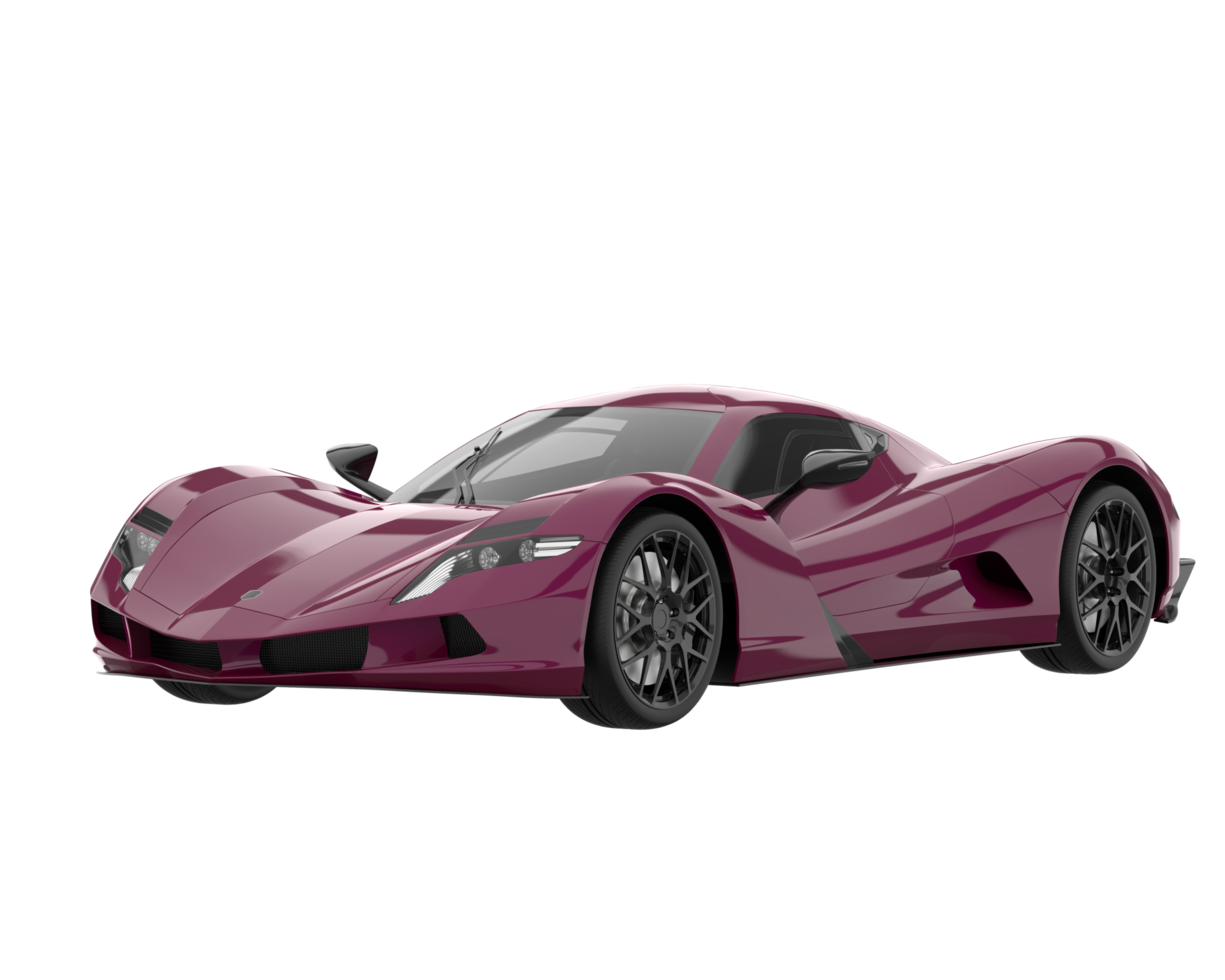 Sport car isolated on transparent background. 3d rendering - illustration png