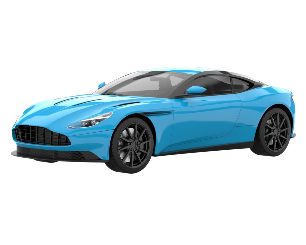 Sport car isolated on transparent background. 3d rendering - illustration png