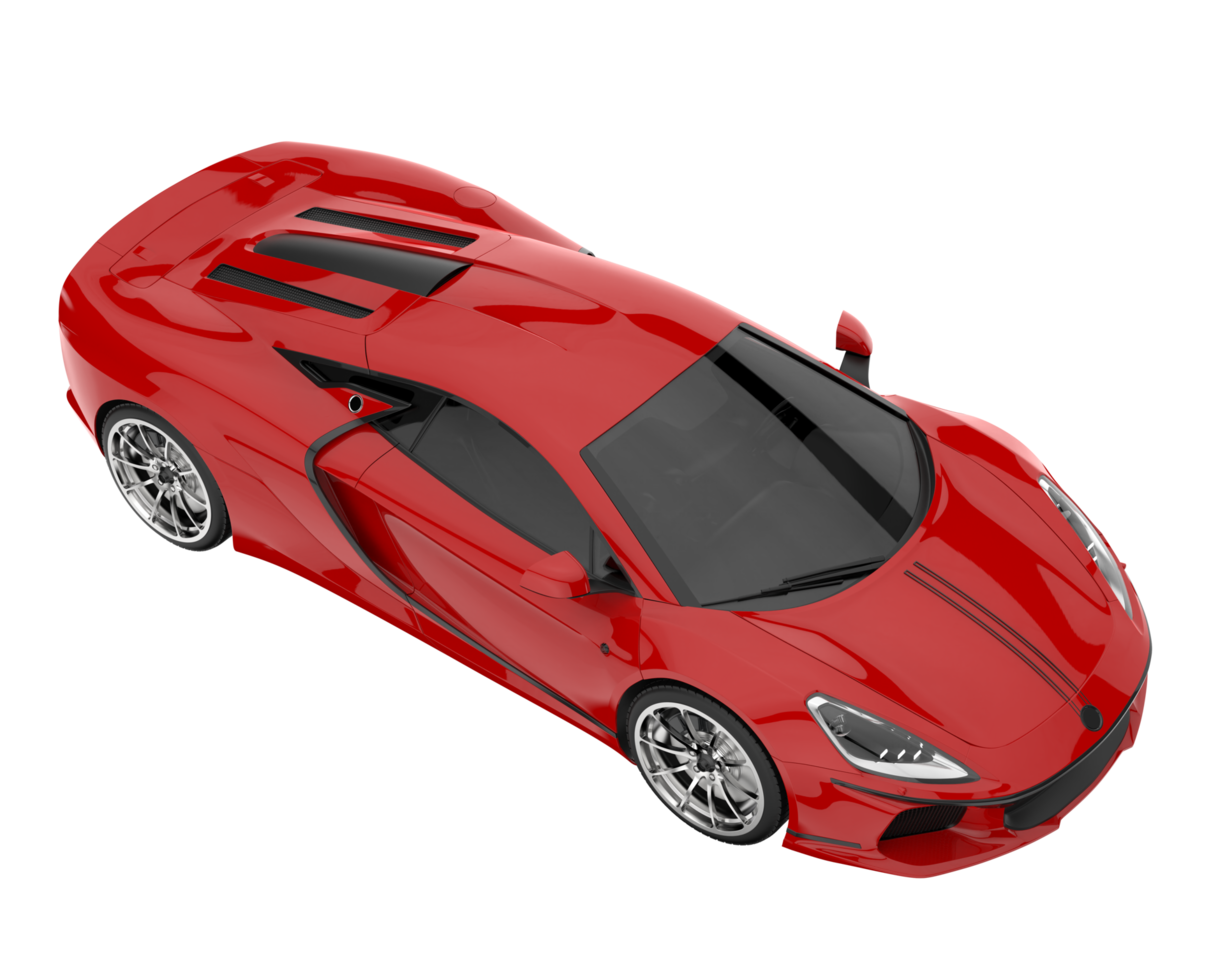 Sport car isolated on transparent background. 3d rendering - illustration png