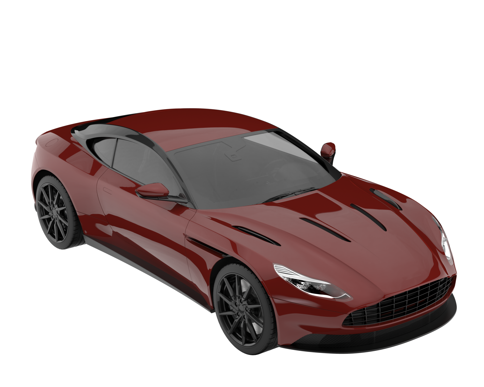 Sport car isolated on transparent background. 3d rendering ...