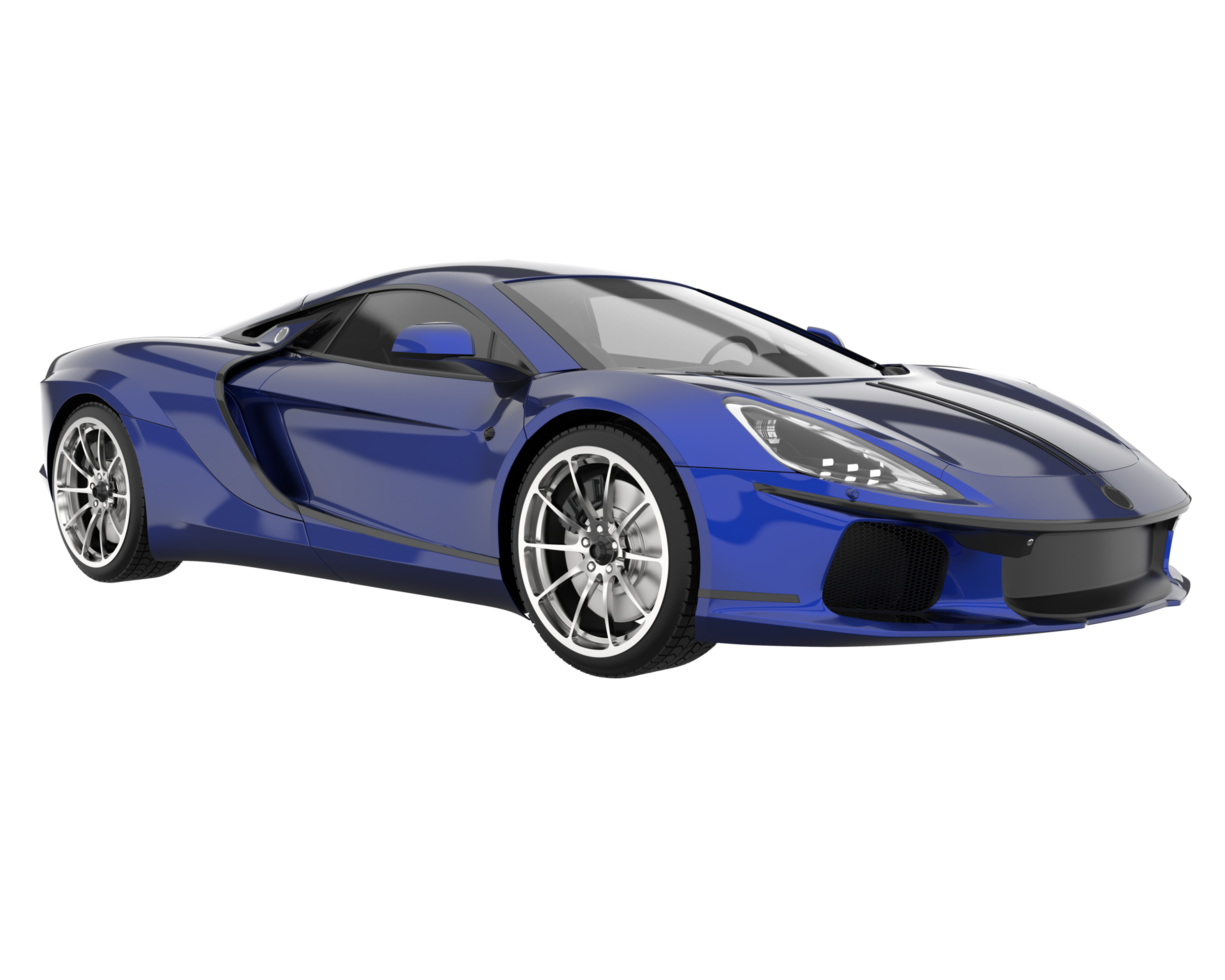 Sport car isolated on transparent background. 3d rendering - illustration png