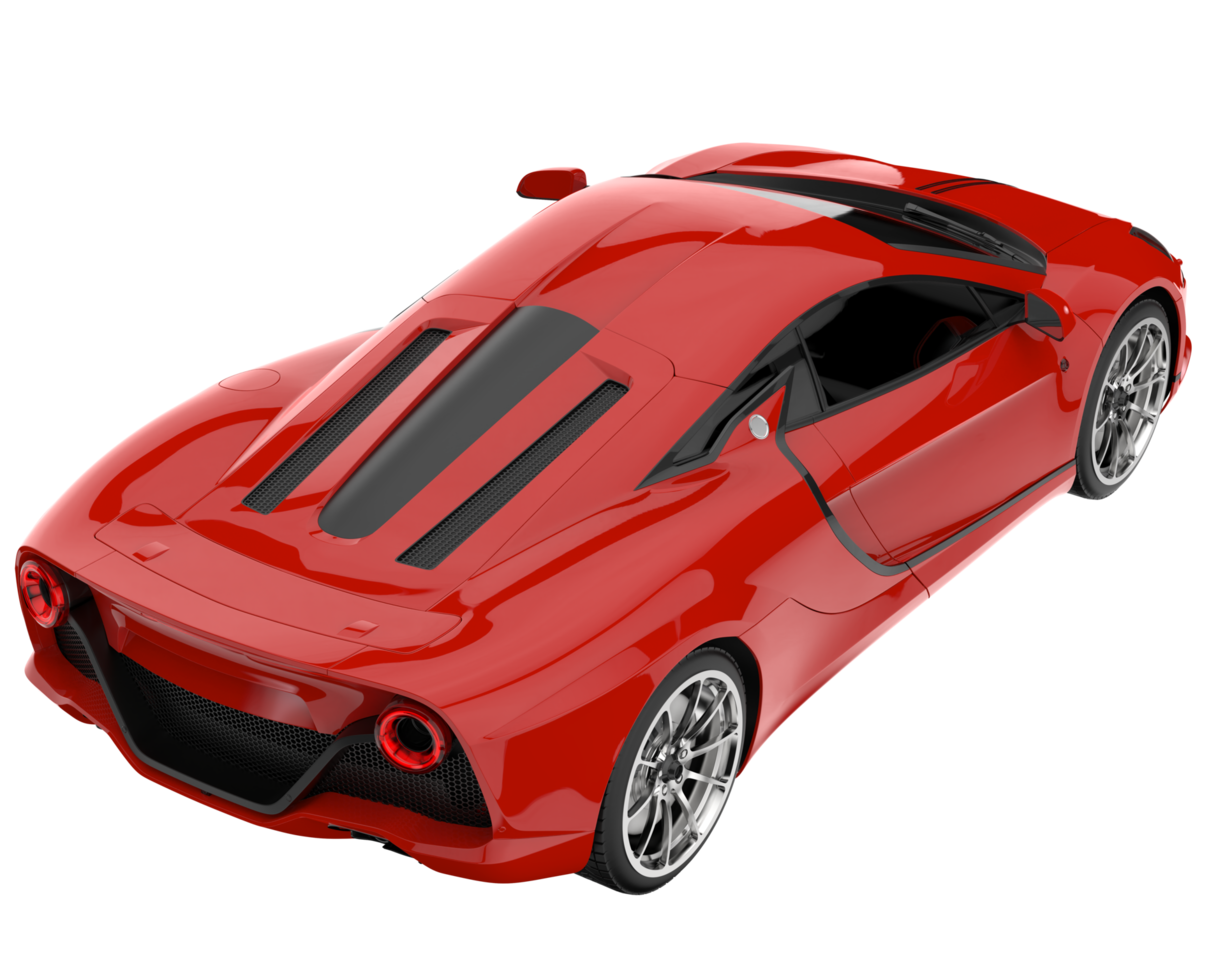 Sport car isolated on transparent background. 3d rendering - illustration png