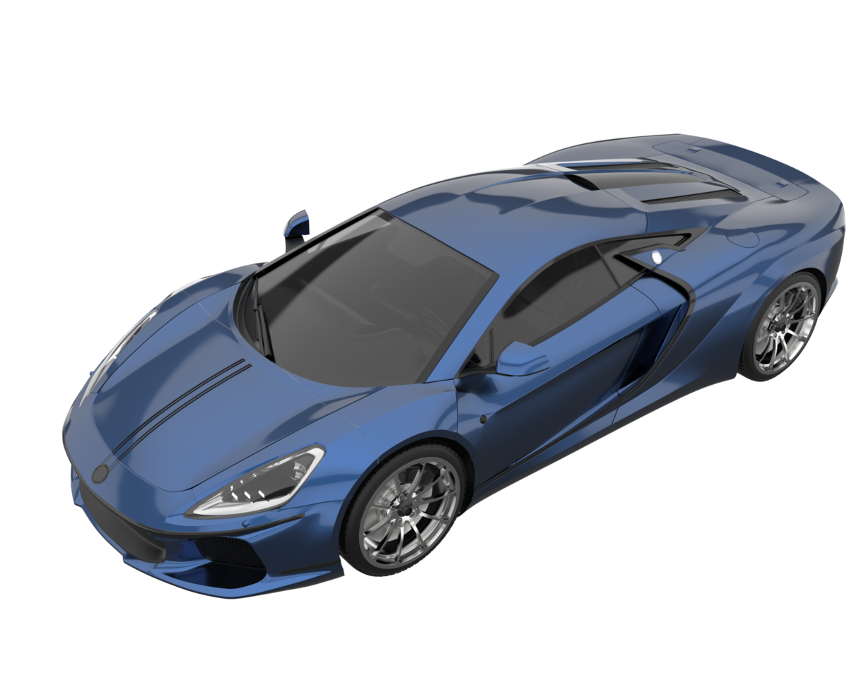 Sport car isolated on transparent background. 3d rendering - illustration png