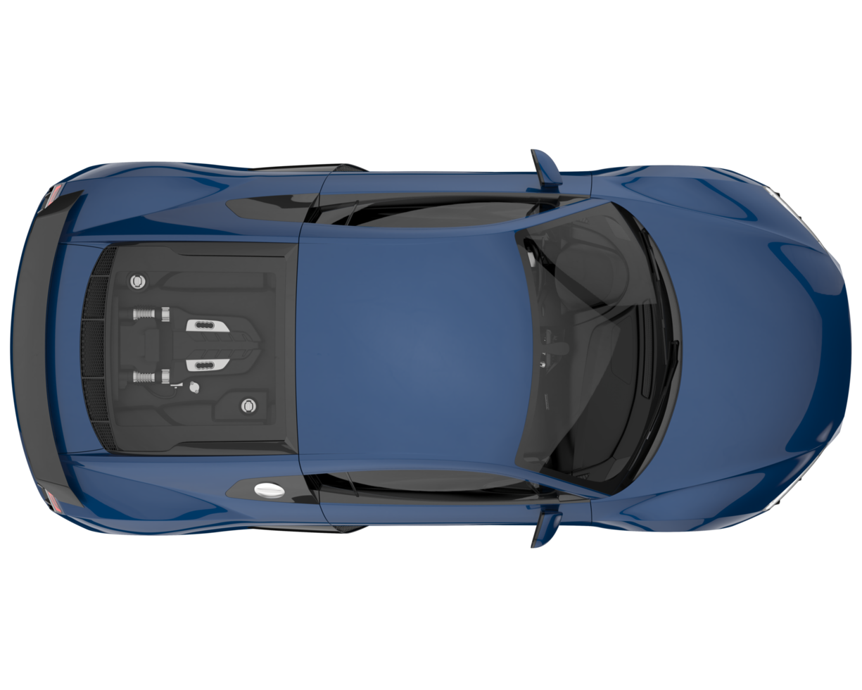 Sport car isolated on transparent background. 3d rendering - illustration png