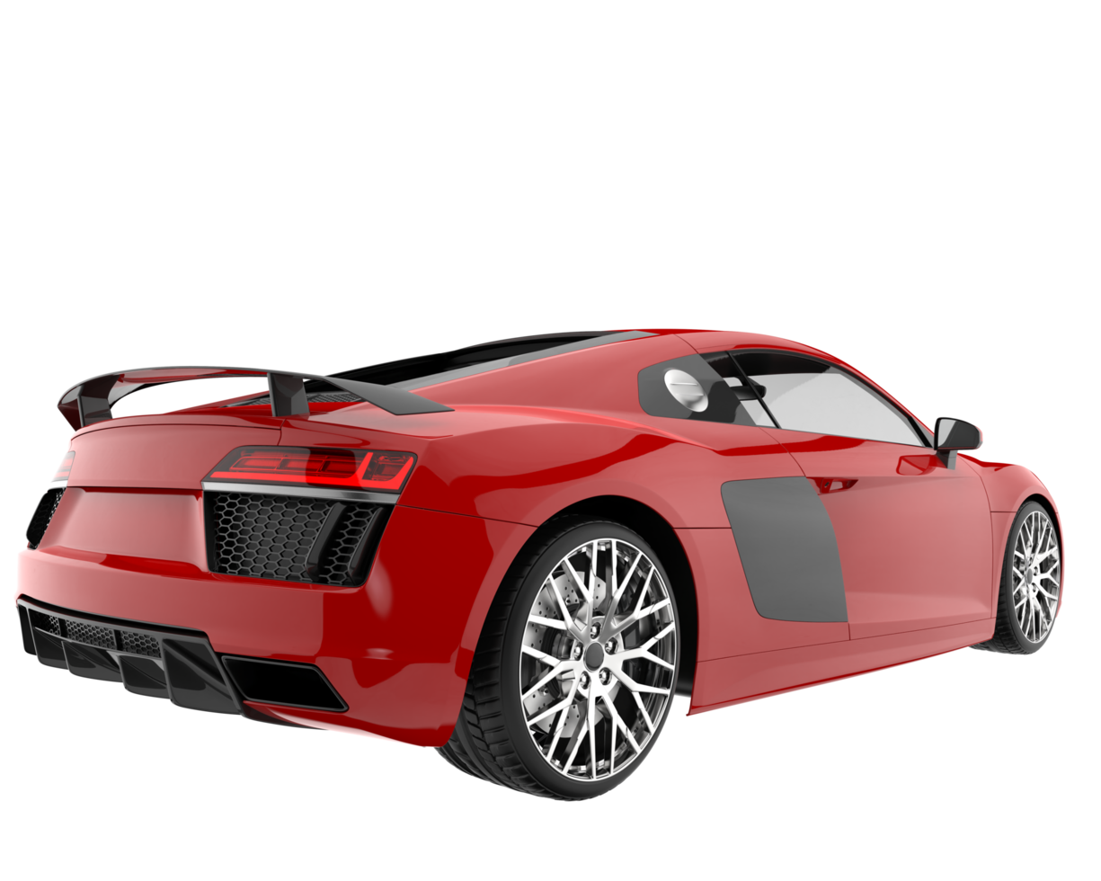 Sport car isolated on transparent background. 3d rendering - illustration png