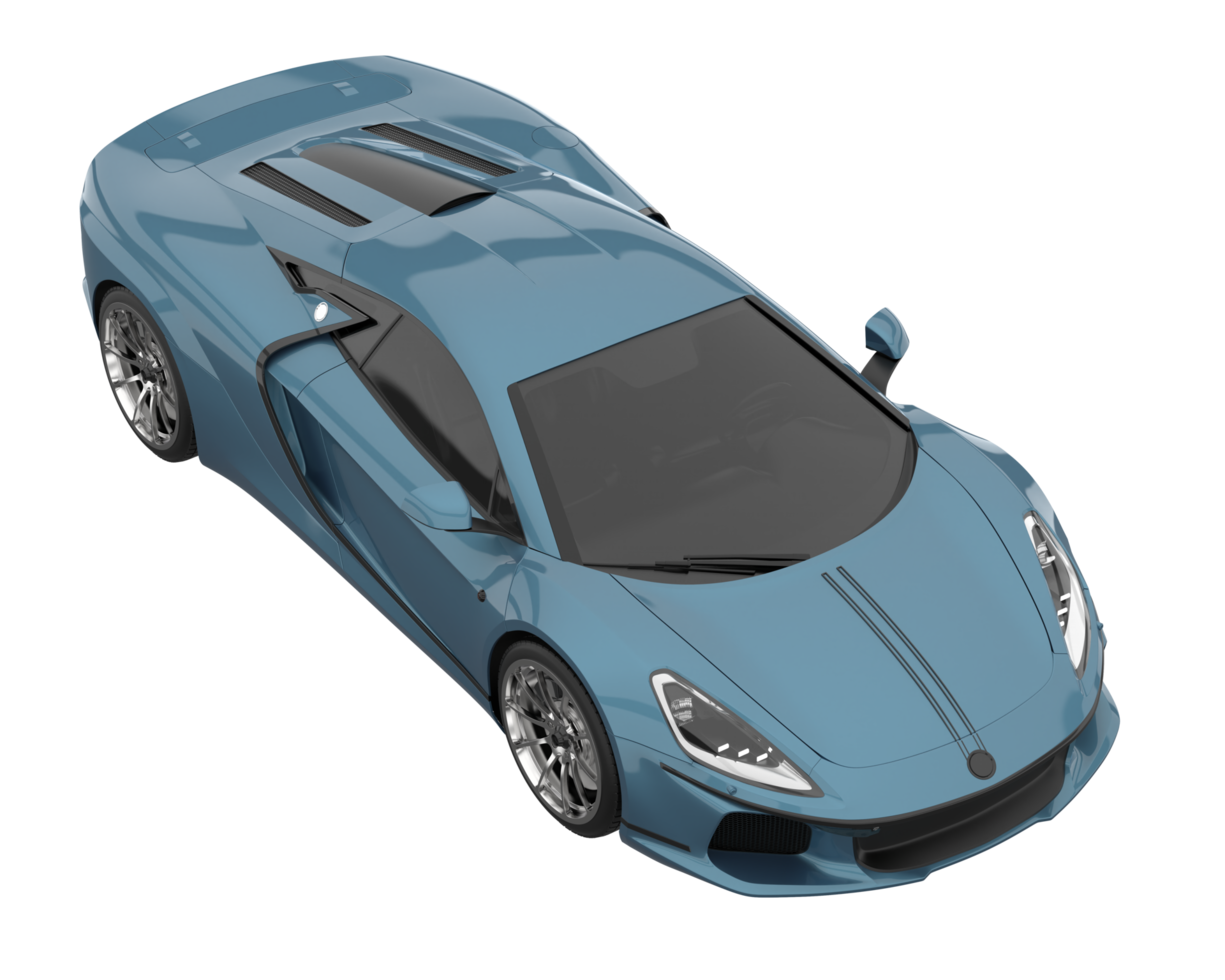 Sport car isolated on transparent background. 3d rendering - illustration png