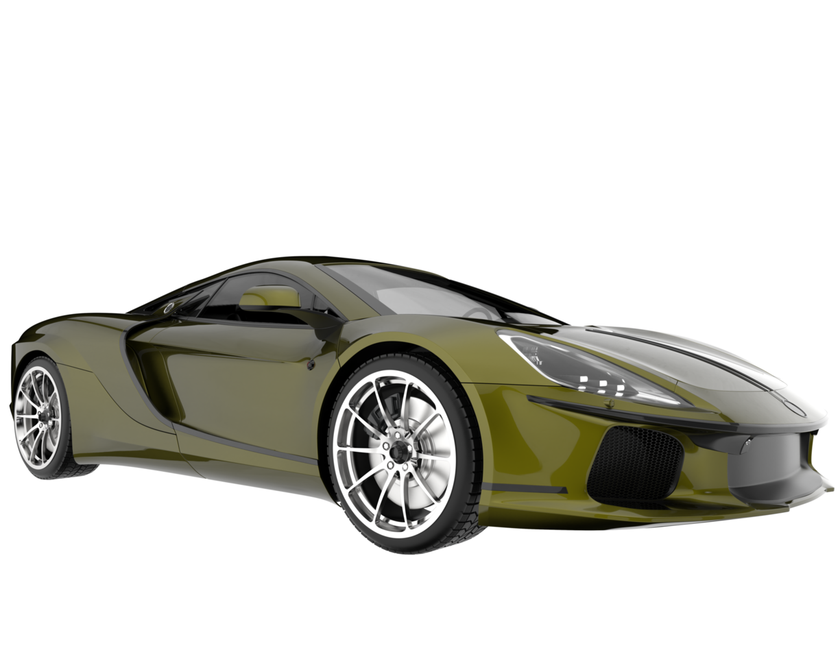 Sport car isolated on transparent background. 3d rendering - illustration png