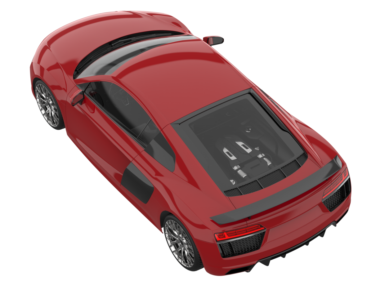 Sport car isolated on transparent background. 3d rendering - illustration png