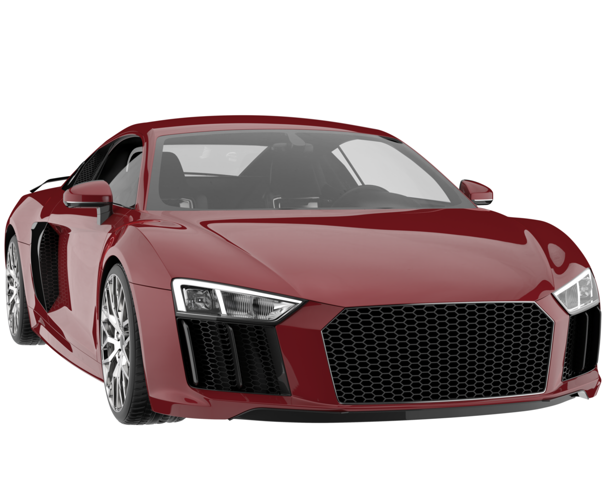 Sport car isolated on transparent background. 3d rendering - illustration png