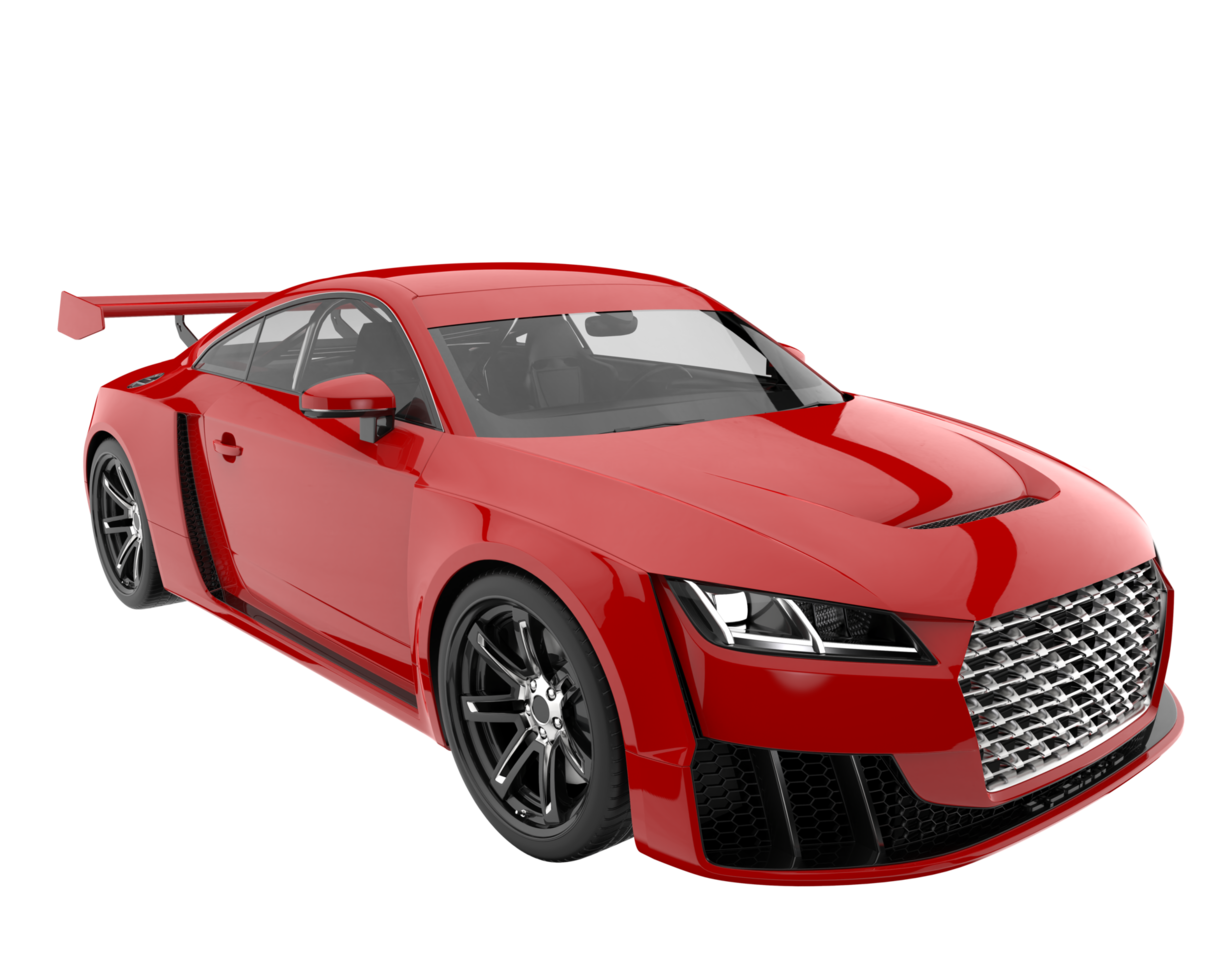 Sport car isolated on transparent background. 3d rendering - illustration png