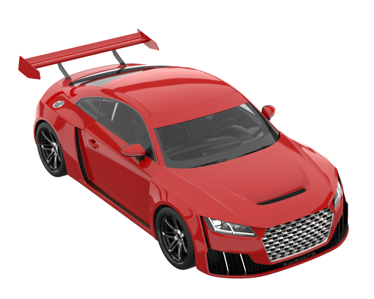 Sport car isolated on transparent background. 3d rendering - illustration png