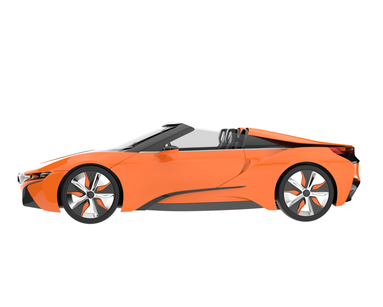 voiture de sport isolée sur fond transparent. rendu 3d - illustration png